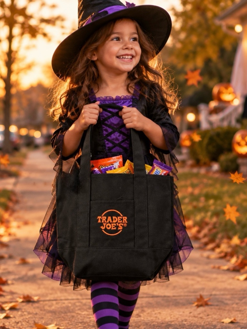 Trader Joe’s 2025 Kids Black Halloween Trick-or-Treat Tote
